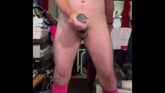 JockDad87: Alpha Stud Jockdad87 в розовых бейсбольных носках