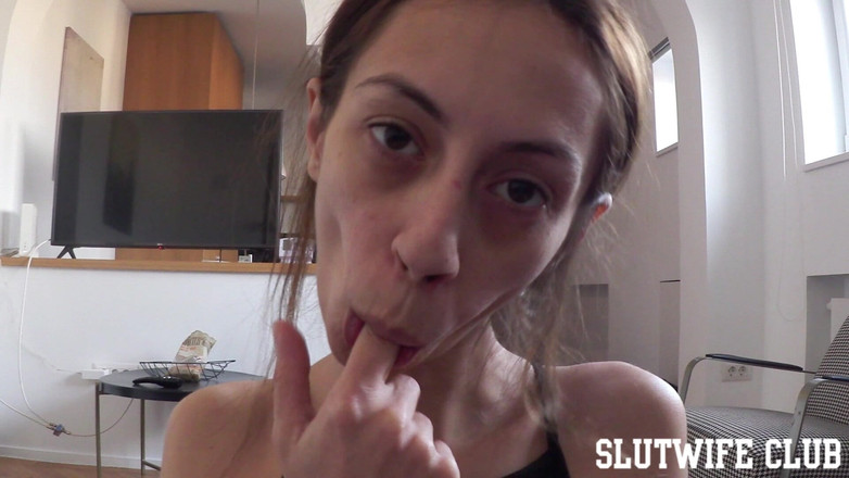 Slutwife Club: Candie çapraz vip gırtlak seansı - eller serbest öğürüyor (bakış açısı yüz sikişi)