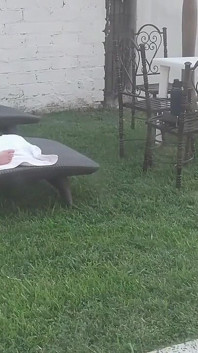 I Recorded My Stepsister Sunbathing Naked and Masturbating in the Garden