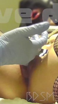 BDSM urethral training... clitoral vibrator fixed & urethral pinky finger insertion... Female urethra that bites down to ...