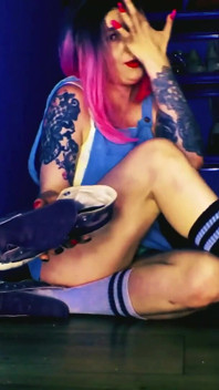 Lady Angela Folosit vechi mirositor Converse adidași la genunchi fetiș cu șosete la genunchi