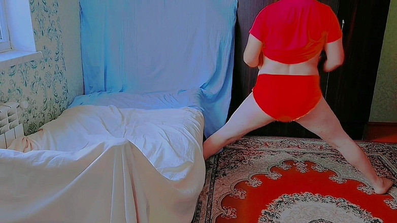 Kitty_Cross: Ladyboy masturbando sem a mão, grande fluxo de carga