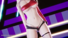 3D-Hentai Games: Mmd Redfoo - Newthang Ahri Sexy Striptease League ...