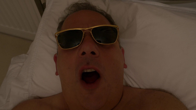George Rex Solo: POV Nude Jerk off in Bed Wearing Sunglasses and Yawning
