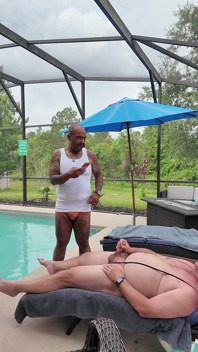 Taking Care of Allen by the Pool