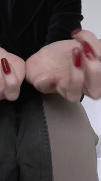 Excitantes unhas vermelhas compridas, orgasmo arruinado, Lady Victoria Valente