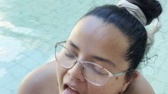 Private Pool Ends with Oral