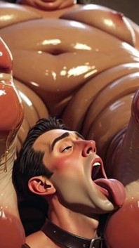 Uomini sottomessi che leccano i piedi sudati da grassa SSBBW - compilation