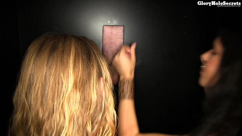 Glory Hole Secrets: Curve amatoare pasionate de spermă Mandy și Vee blowbang