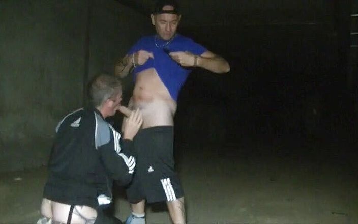 Gaybareback: Sneaker guy fucked bareback and creampied at night