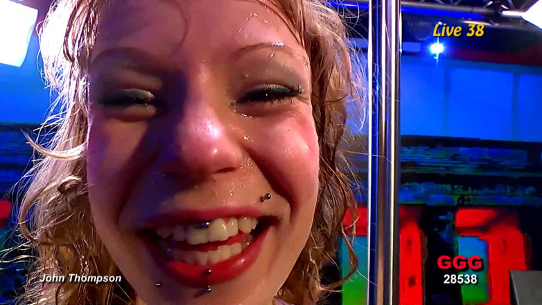 GGG John Thompson Studio: Ggg Live Bukkake - Slut Gets Face Flooded with Cum