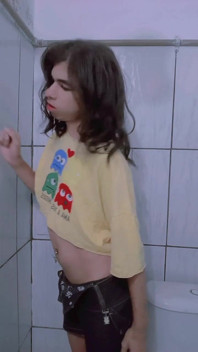 Carlezinha - Slutty Trans Woman Masturbating Cock with Desire, Moaning Like Whore