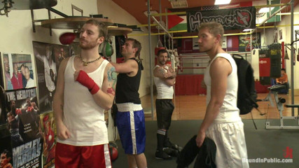 Bound in public: Loudmouth Muscle-head Gets Taken Down and Gang Fucked at a...