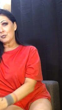 Panties and T-shirt Smoking