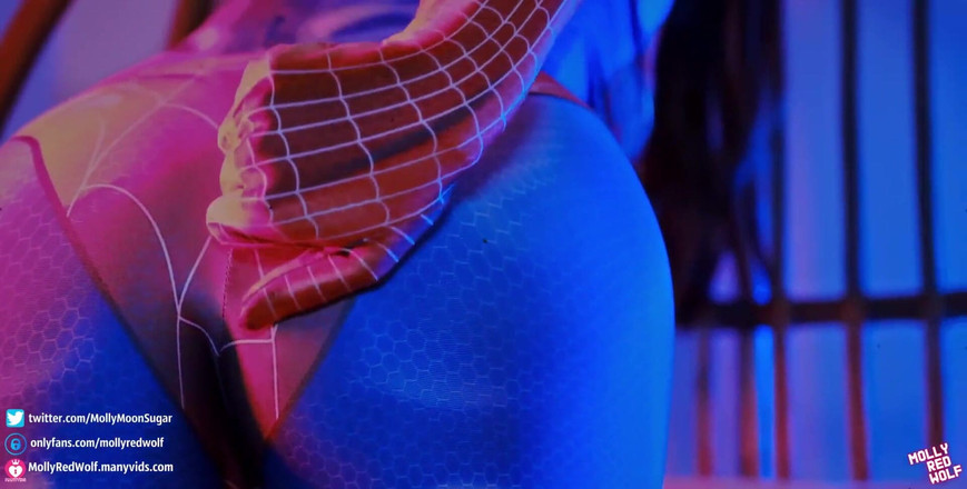 MollyRedWolf: Mary Jane örümcek adam kostümü içinde kendini sikiyor - mollyredwolf