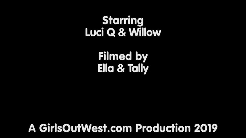 Girls Out West: 火辣丰满的女同性恋，修剪luci和毛茸茸的威洛，舔和插入对方