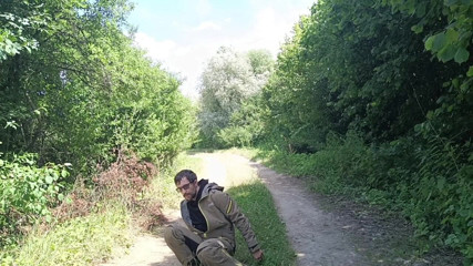 Risky Cock Jerking on an Abandoned Field / Risky Solo Outdoors