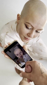 Cumtribute Bald Girl Cleanup Her Phone After