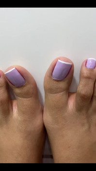 Lilac French Nails