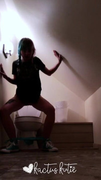 peeing in a Spooky Attic Bathroom