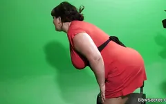 Doing a hot fattie right in the video studio