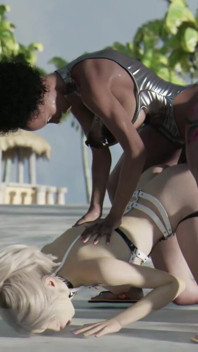 Trans interracial amstrand
