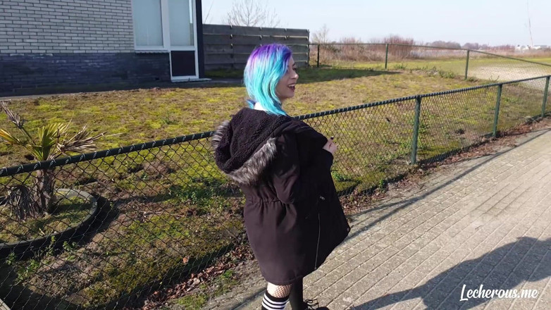 Lecherous: Alisha flashing and getting naked at the marina