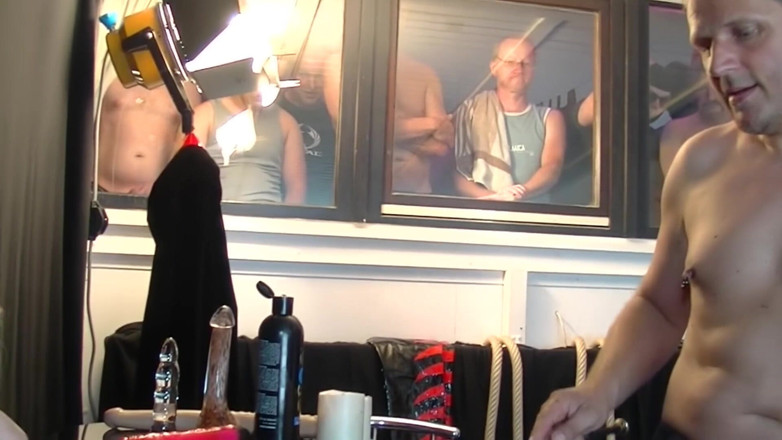 Spank-Bang: Busty submissive lady enjoys horny BDSM gangbang!