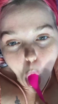 Licking and Sucking My Lush Clean After Masturbating with It;)