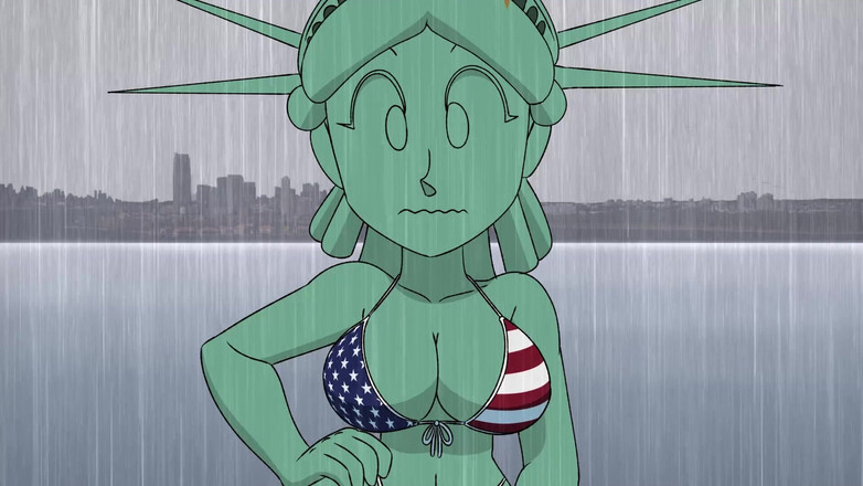 PixelAftDark: 4 juli av Frihetsgudinnan Hentai Animation