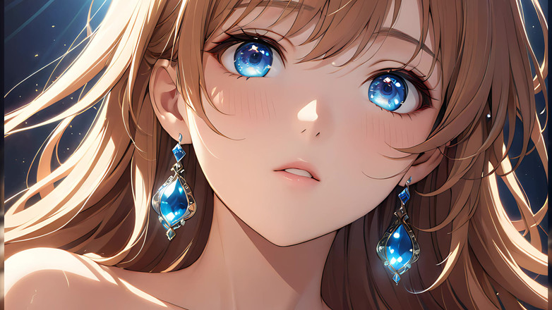 LustRender: Ефірне сходження: красива молода жінка, загорнута в целестіальне світло