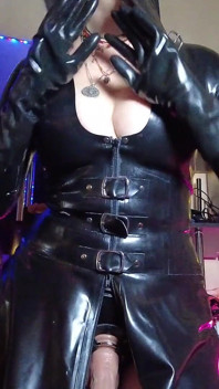 Eva Latex Femdom Dominatrix BDSM MILF Velký Zadek Podpatky Guma Bohyně Brýle