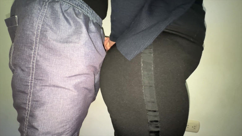 CoupleOfHotSins: Big-bootied Girl Gropes a Stranger's Penis