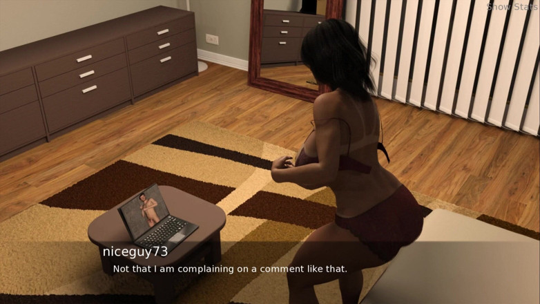 Porny Games: Project Hot Wife - Une femme fait un chat sexuel avec...