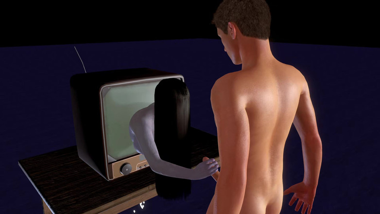 PixelAftDark: Sadako ngocok kontol (cincin itu - animasi halloween)