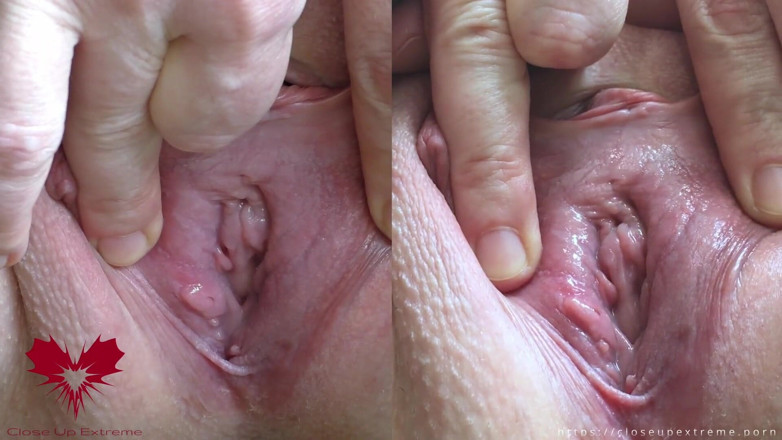 Close Up Extreme: Prezentace kundičky a masturbace s uspokojivým. Zblízka Z 2 perspektiv.