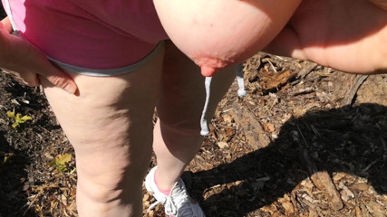 Bouncy Tits Action: Squeeze and slap my tits near a road