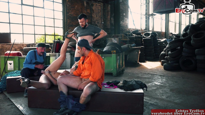 EroCom: Busty applicant gets fucked by all guys at the job...