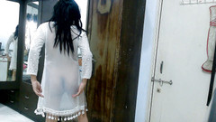 Cute & Nude Crossdresser: Beautiful sweet sissy crossdresser femboy Sweet Lollipop in hot nighty.