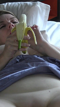 Orgasmos sensuais de banana