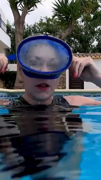Underwater Wetsuit & Mask Fetish Filling, Bubbles & Breath Control