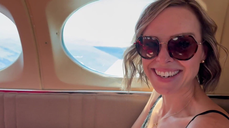 Serenity Cox: Mile Threesome on Private Plane Ending in Double Creampie Plane...