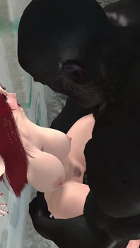 Busty Redhead Sorceress Fucked Hard by a Black Monster Cock and Impregnated with Multiple Creampies