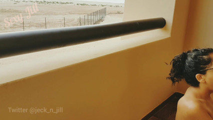 POV_Indian: Outdoor beach balcony fuck with strangers watching