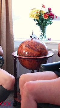 MILF and Step Daughter Tell You How to Wank Your Cock