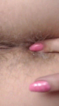 Very Close up Hairy Asshole Fingering