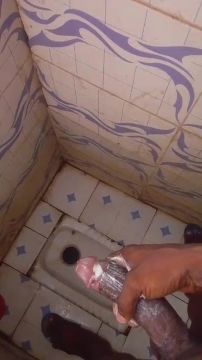 Sweetass132: Masturbating Monster Cock in the Bathroom