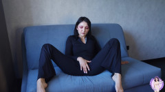 Sweet Ophelia: A Student Seductively Undresses in Front of the Camera, Masturbates...