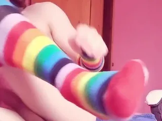 Rainbow Femboy: Some Fun with Ass-to-mouth