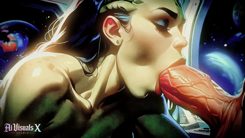 AI Visuals X: Orc Elf blowjob fantasi Alien &amp; kompilasi kongkek tetek - lucah animasi (ai...